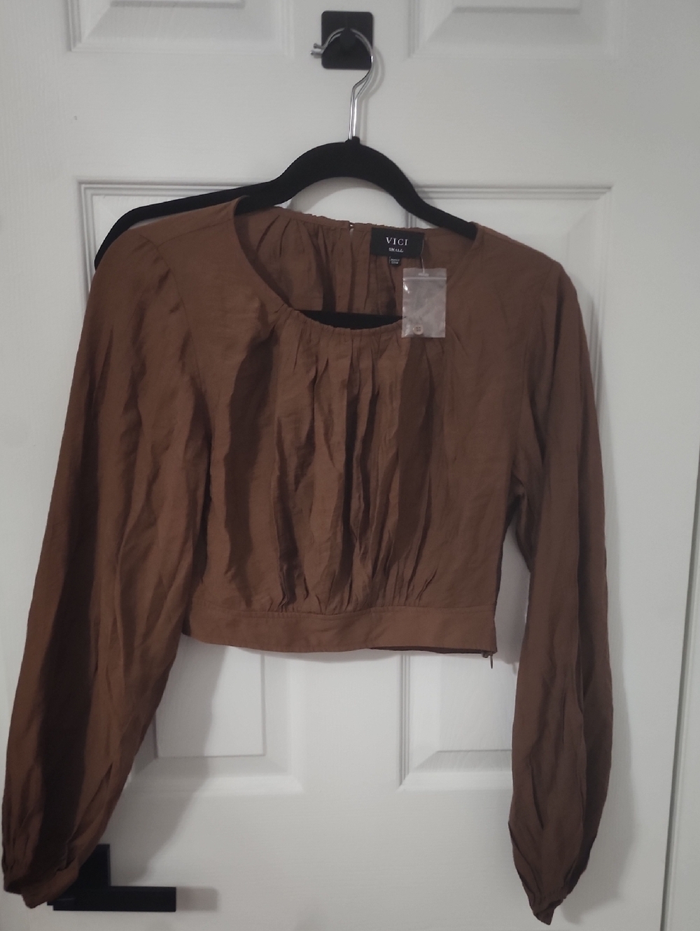 Women’s Brown High-Slit Maxi Skirt And Blouse - Picture 2 of 3